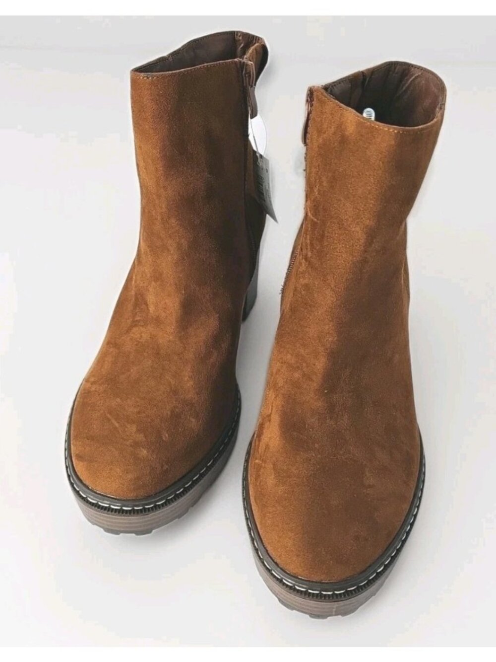 New Torrid Booties Camel Brown Platform Boots Size 11WW 18449881